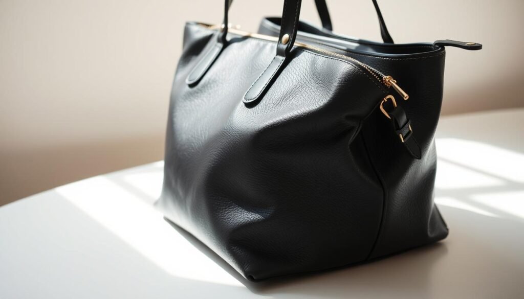 black leather tote maintenance