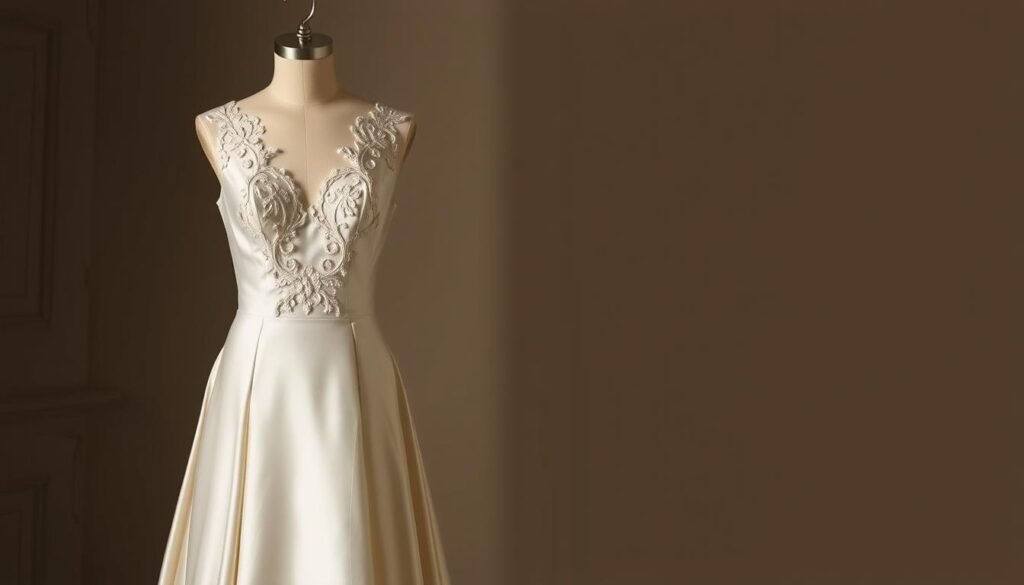 vintage sleeveless wedding dress